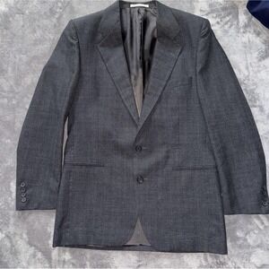 YSL‎ Yves Saint Laurent Mens Dark Gray Wool Suit Jacket Sport Coat Size 38